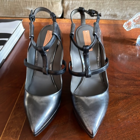 NWOT Reed Krakoff silver high platform heels - Picture 3 of 5